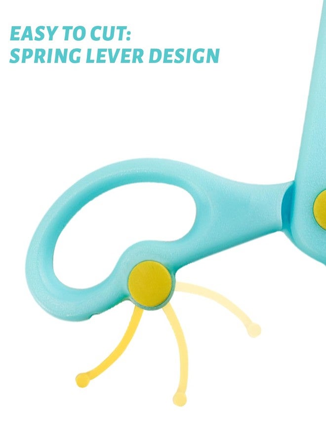 GAUENEEN 8 Pack Plastic Safety Scissors, Preschool Training Scissors, Children Safety Learning Scissor Spring Scissor for Toddler Arts and Paper Craft Supplies - Image 4